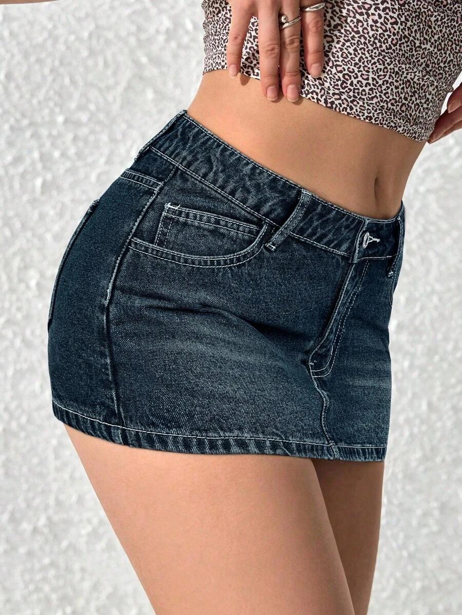 MINI SPÓŁDNICA JEANS