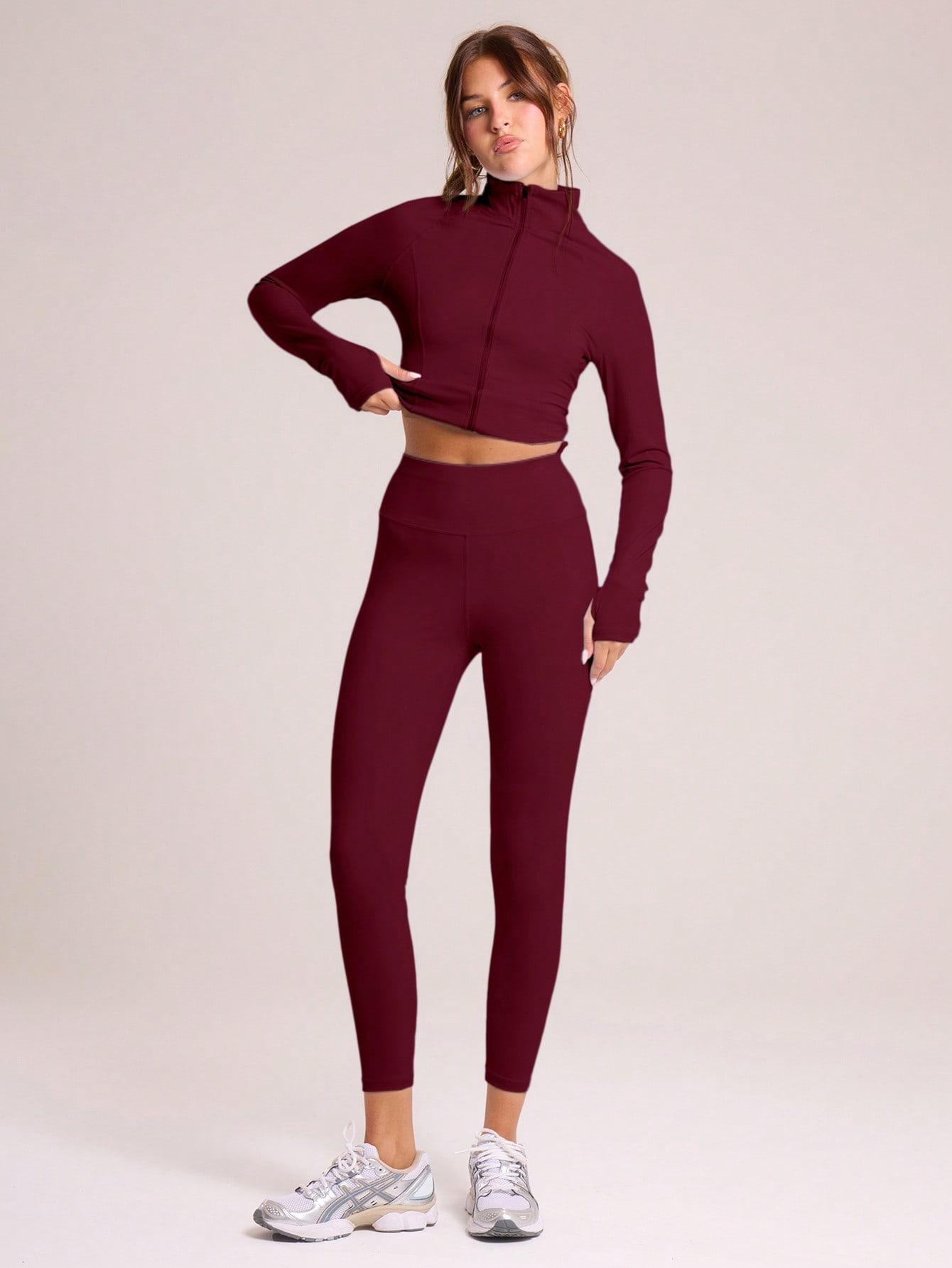 BORDOWE LEGGINSY WYSOKI STAN