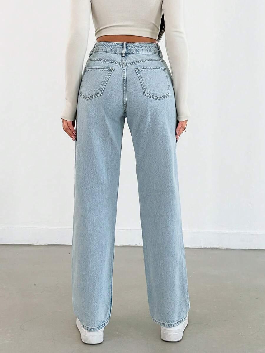 SPODNIE JEANS PROSTA NOGAWKA 