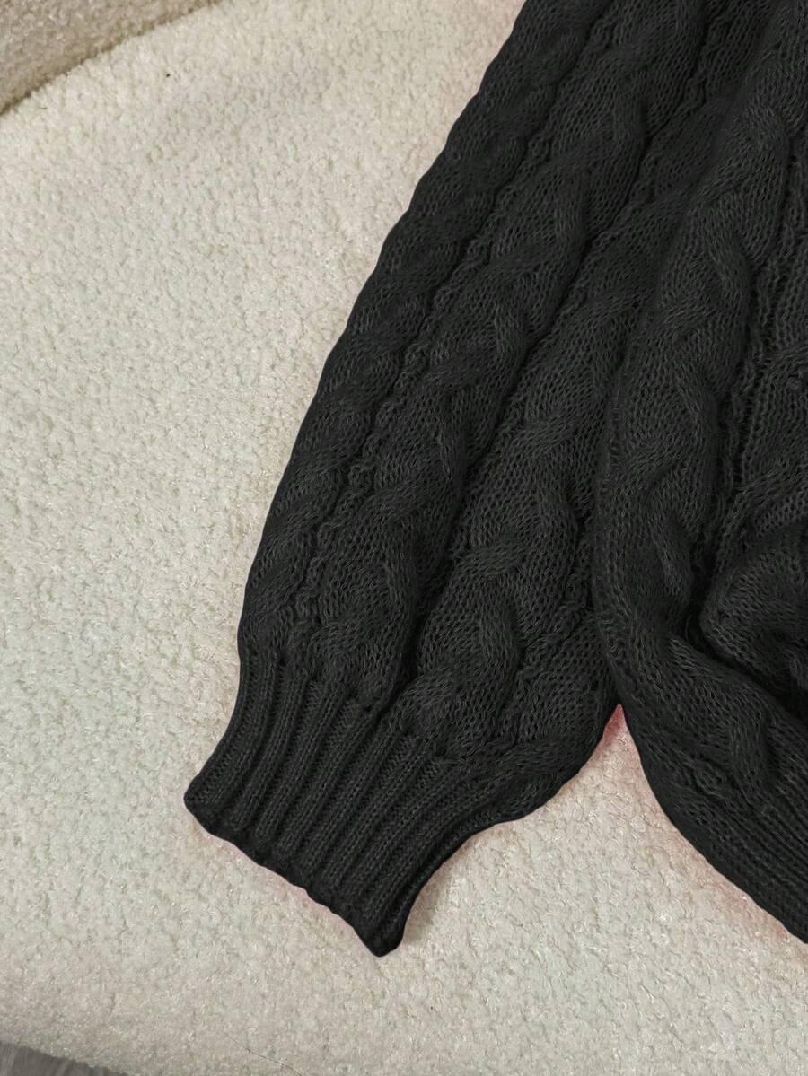 czarny sweter v-neck
