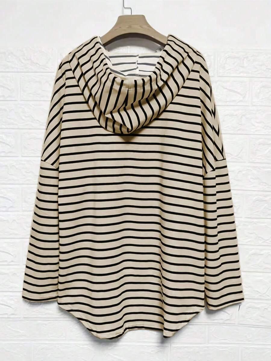 bluza z kapturem wzór paski 