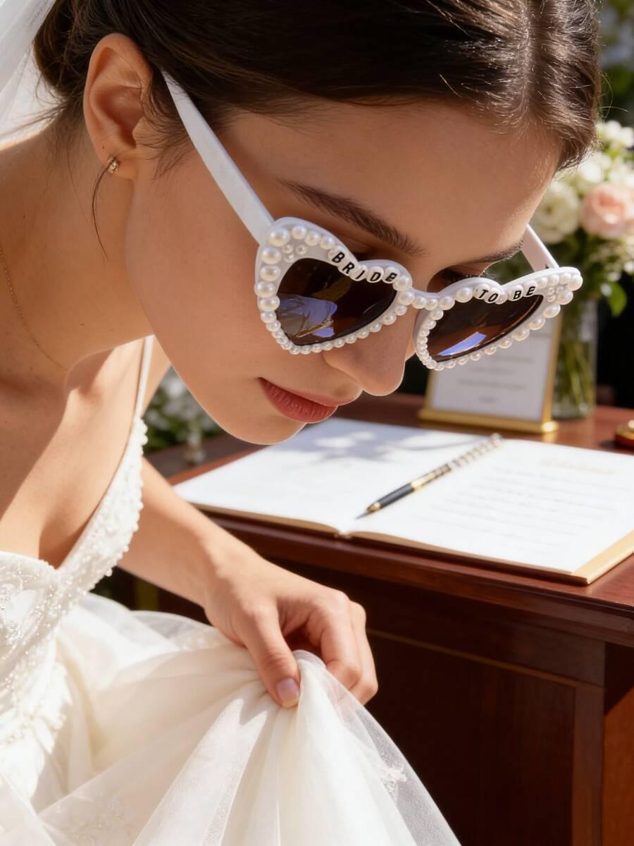BIAŁE OKULARY BRIDE TO BE