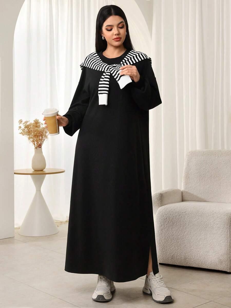 dresowa sukienka maxi