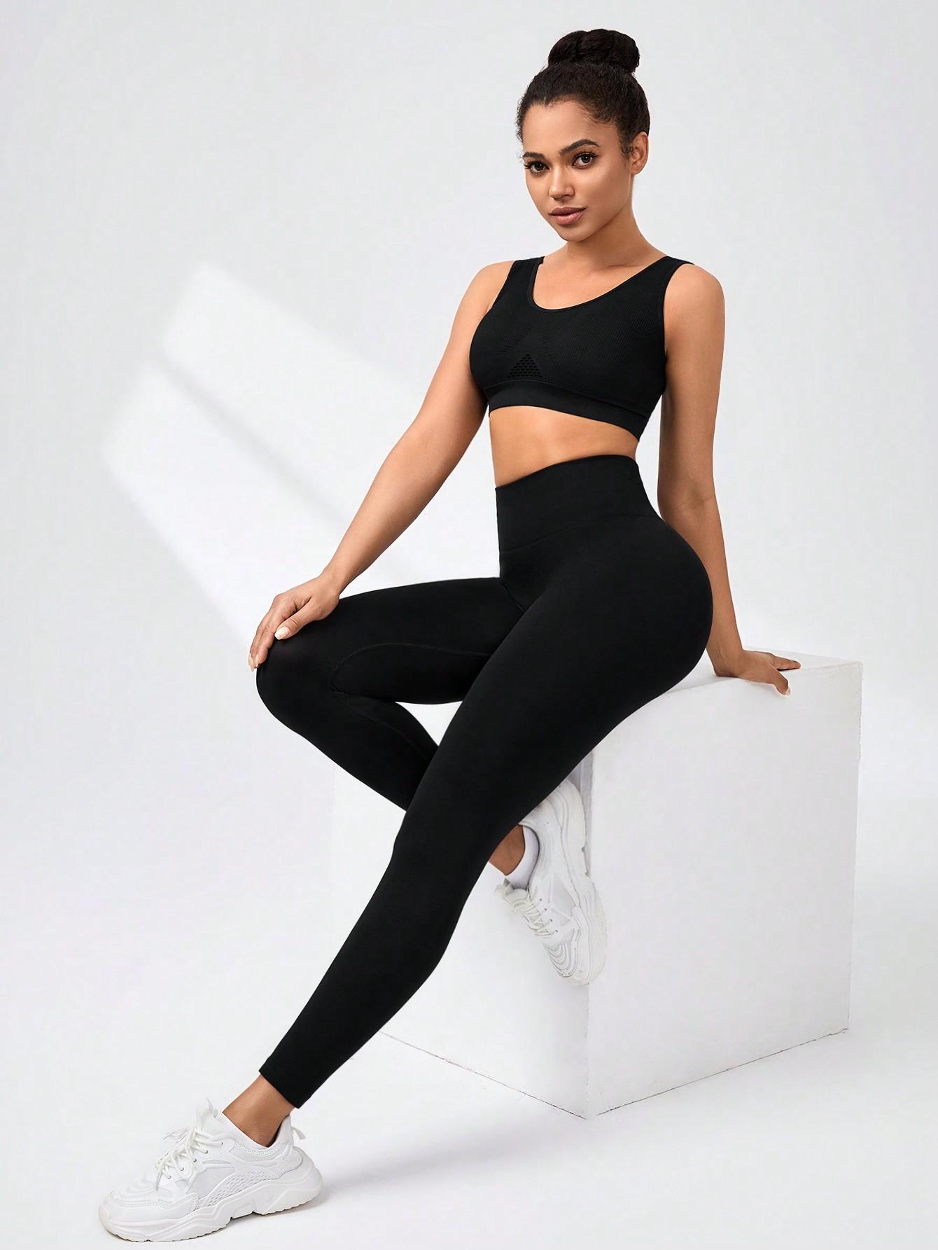 CZARNE SPORTOWE LEGGINSY