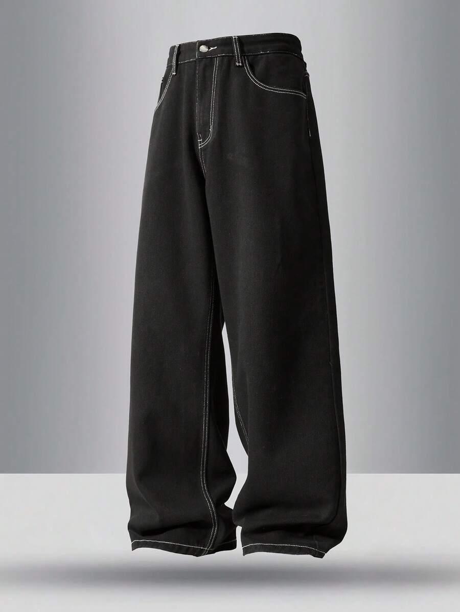 CZARNE SPODNIE JEANS