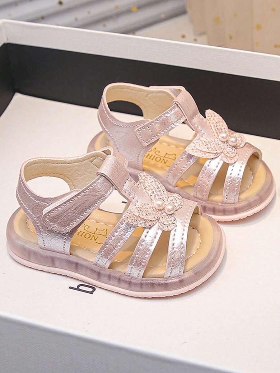 RÓŻOWE SANDAŁY MOTYL
