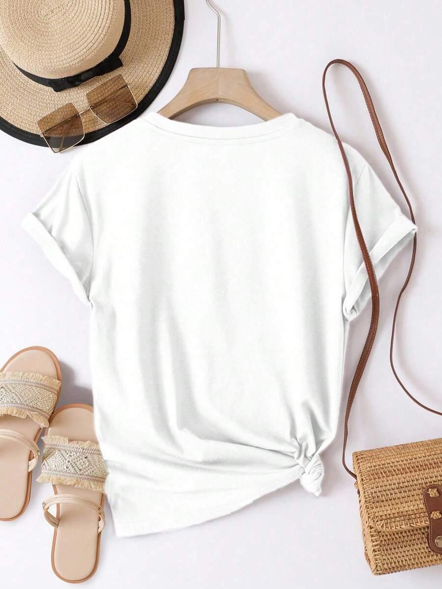 BIAŁY T-SHIRT NAPISY