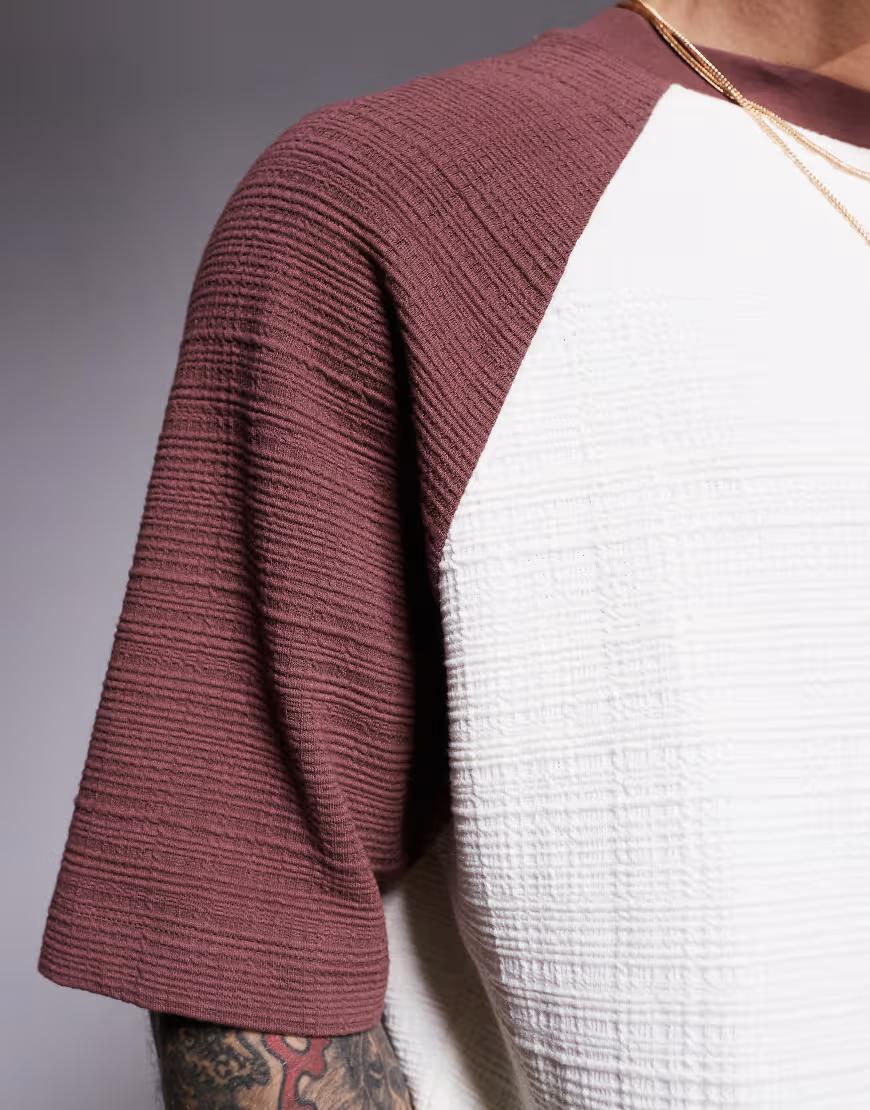 oversized t-shirt z krótkim rękawem tekstura