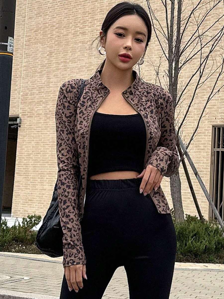 rozpinana bluza animal print 
