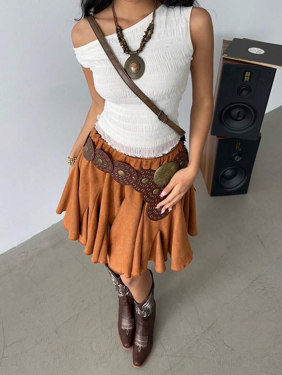 ROZKLOSZOWANA MINI SPÓDNICA 