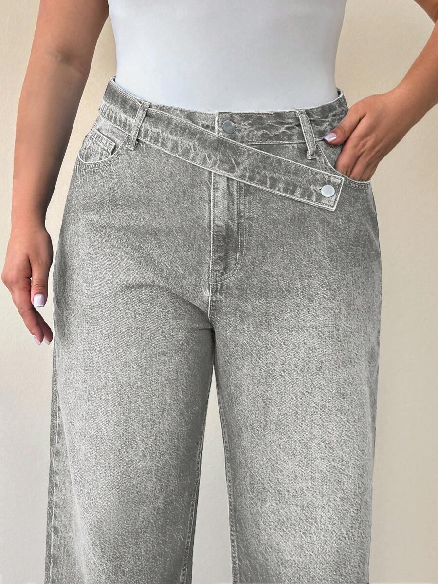 SZARE SPODNIE JEANS