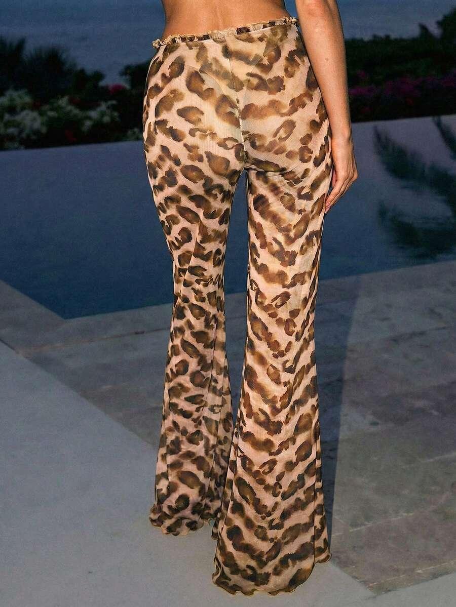 spodnie animal print siateczka