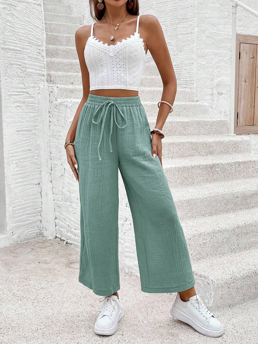 ZIELONE SPODNIE CASUAL
