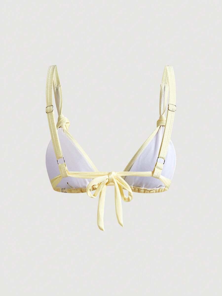 żółte bikini komplet
