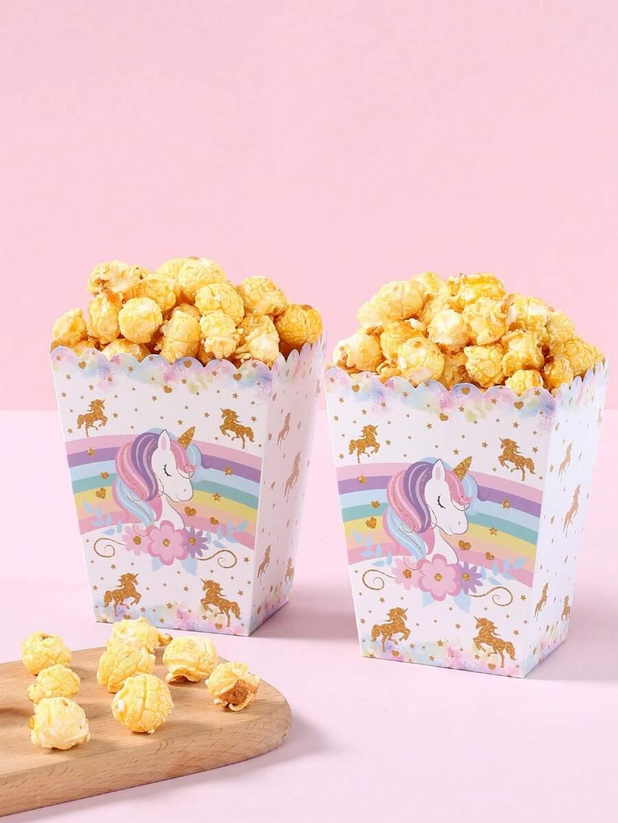 PUDEŁKA NA POPCORN JEDNOROŻEC 10SZT