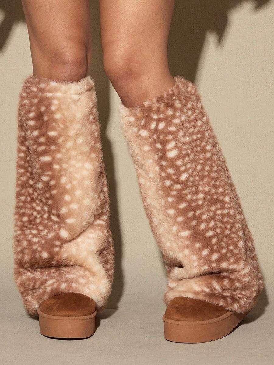 ocieplacz na nogi animal print