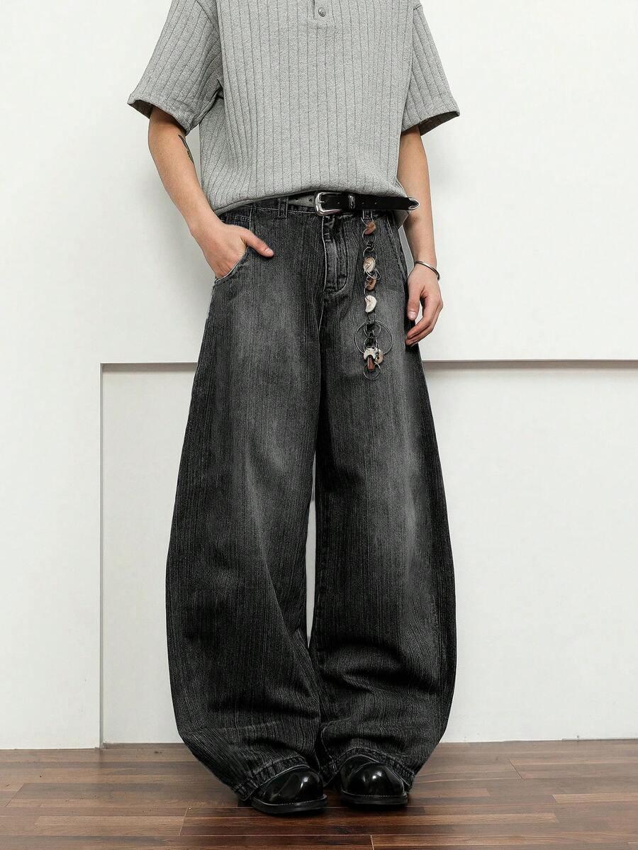 CZARNE SPODNIE JEANS 