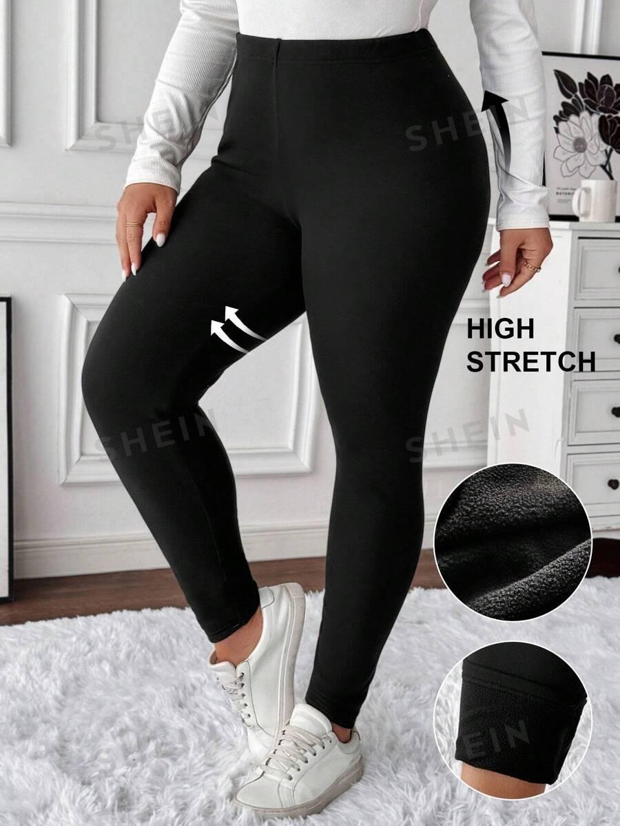 CZARNE OCIEPLANE LEGGINSY
