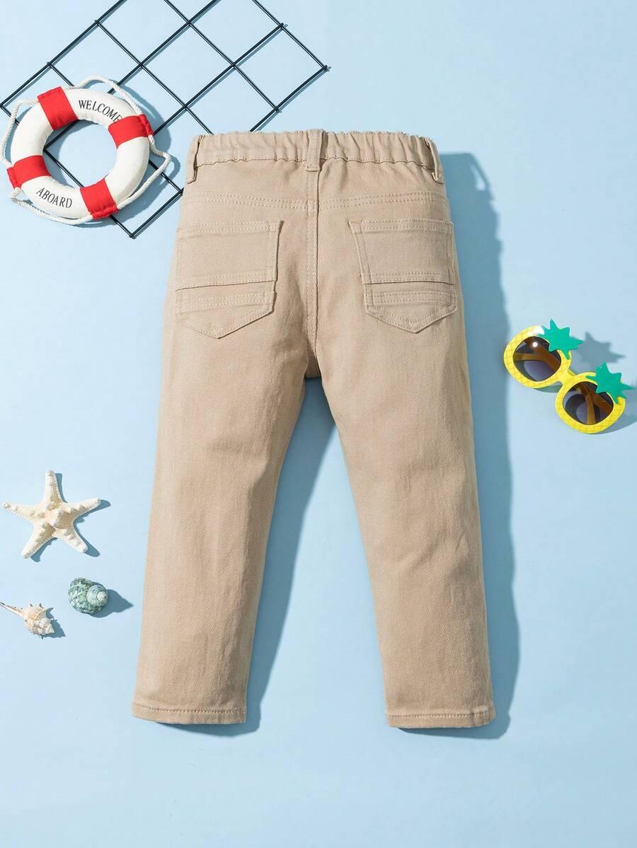 BEŻOWE SPODNIE JEANS