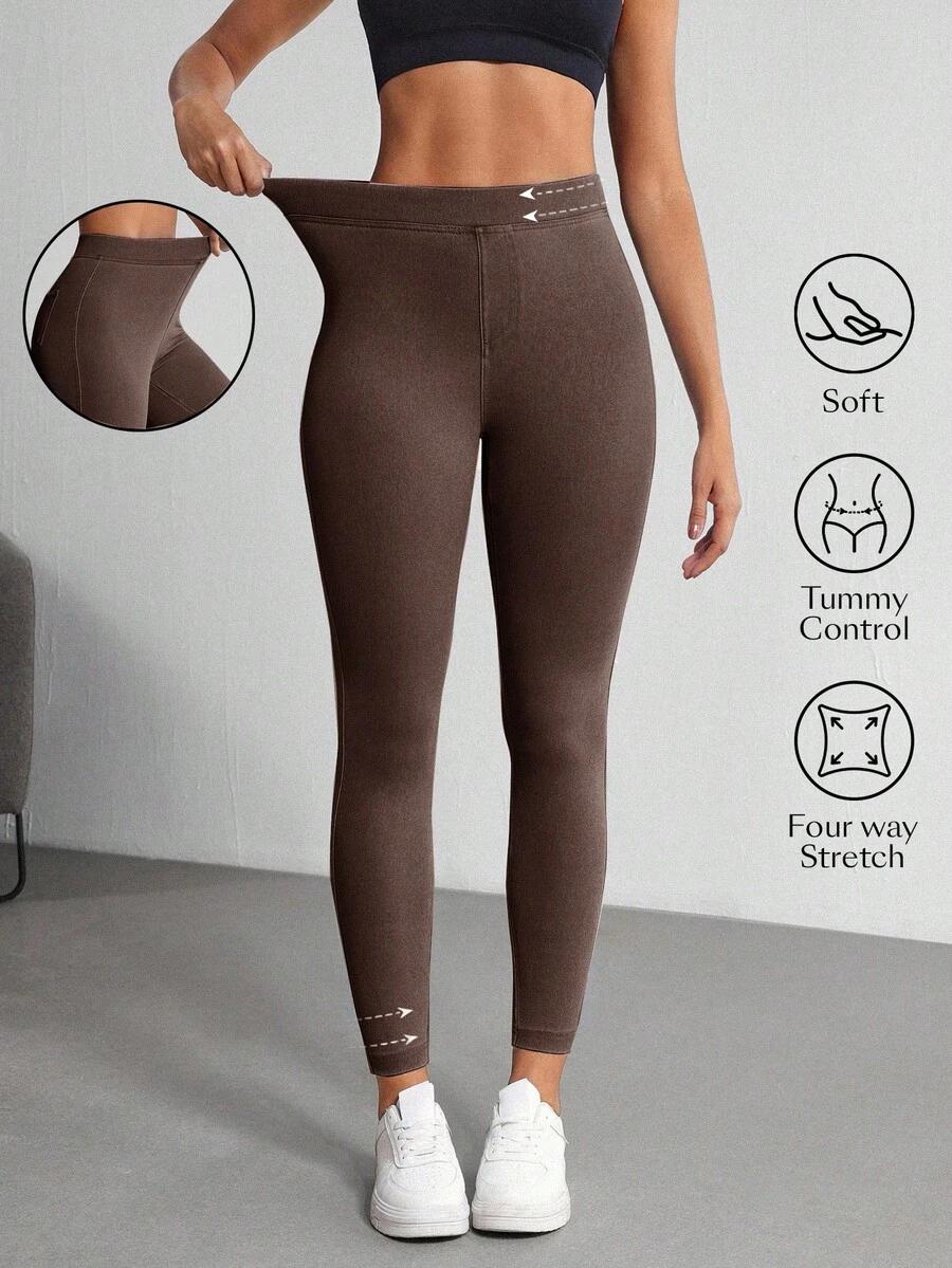BRĄZOWE SPODNIE CASUAL
