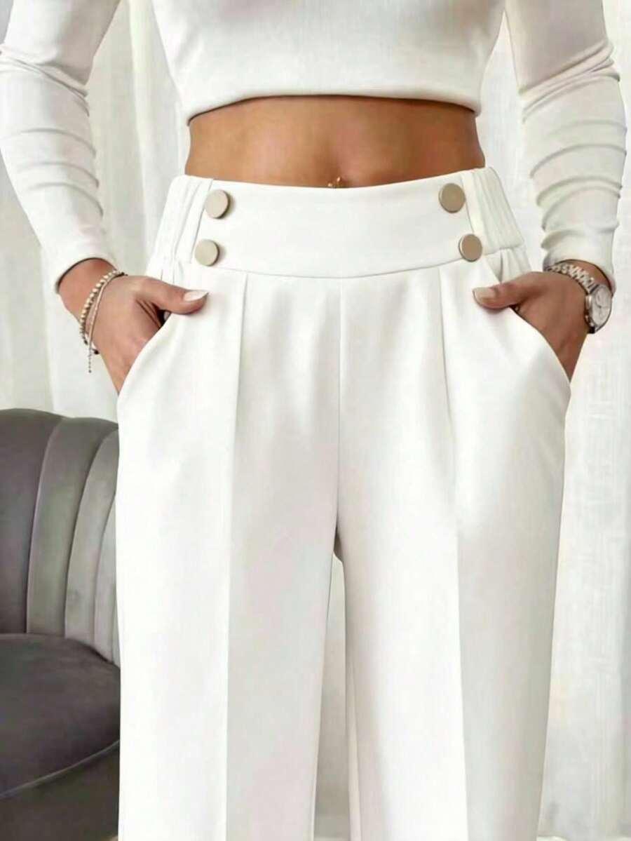 BIAŁE ELEGANCKIE SPODNIE