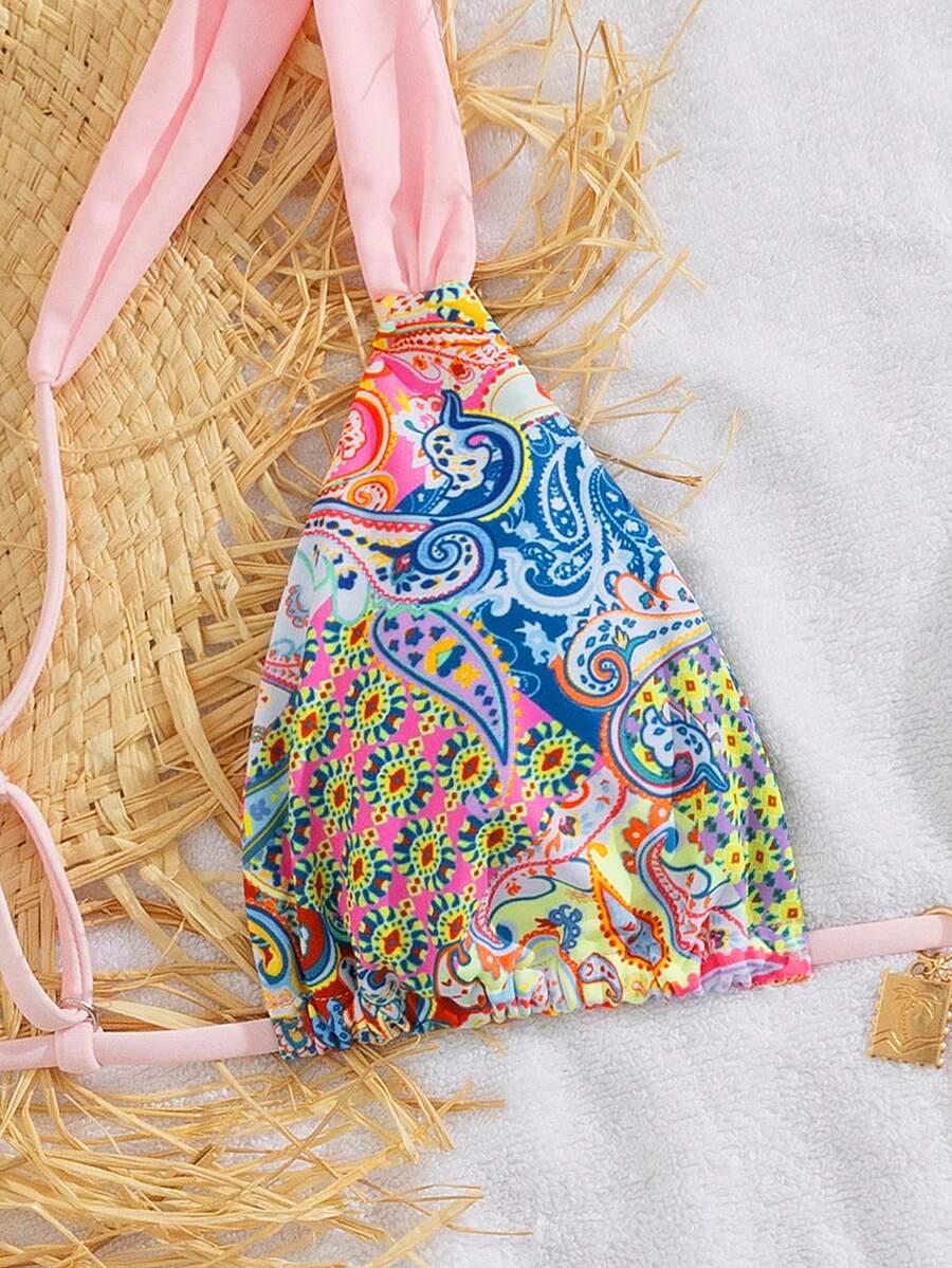 KOMPLET BIKINI WZÓR ZDOBIENIE