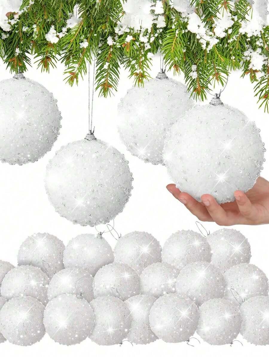 białe bombki 6-pack