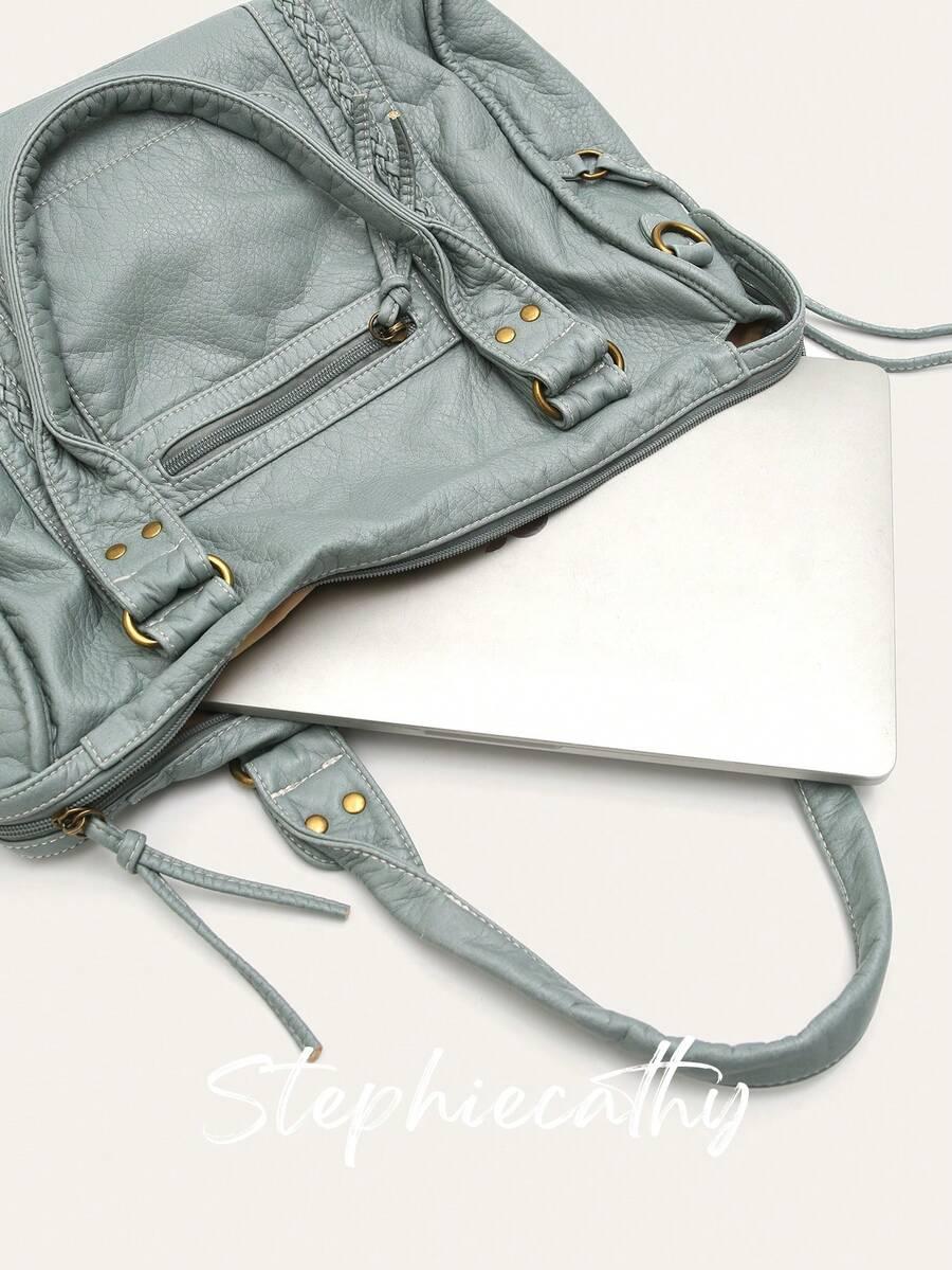 niebieska torba na ramie 38x29cm