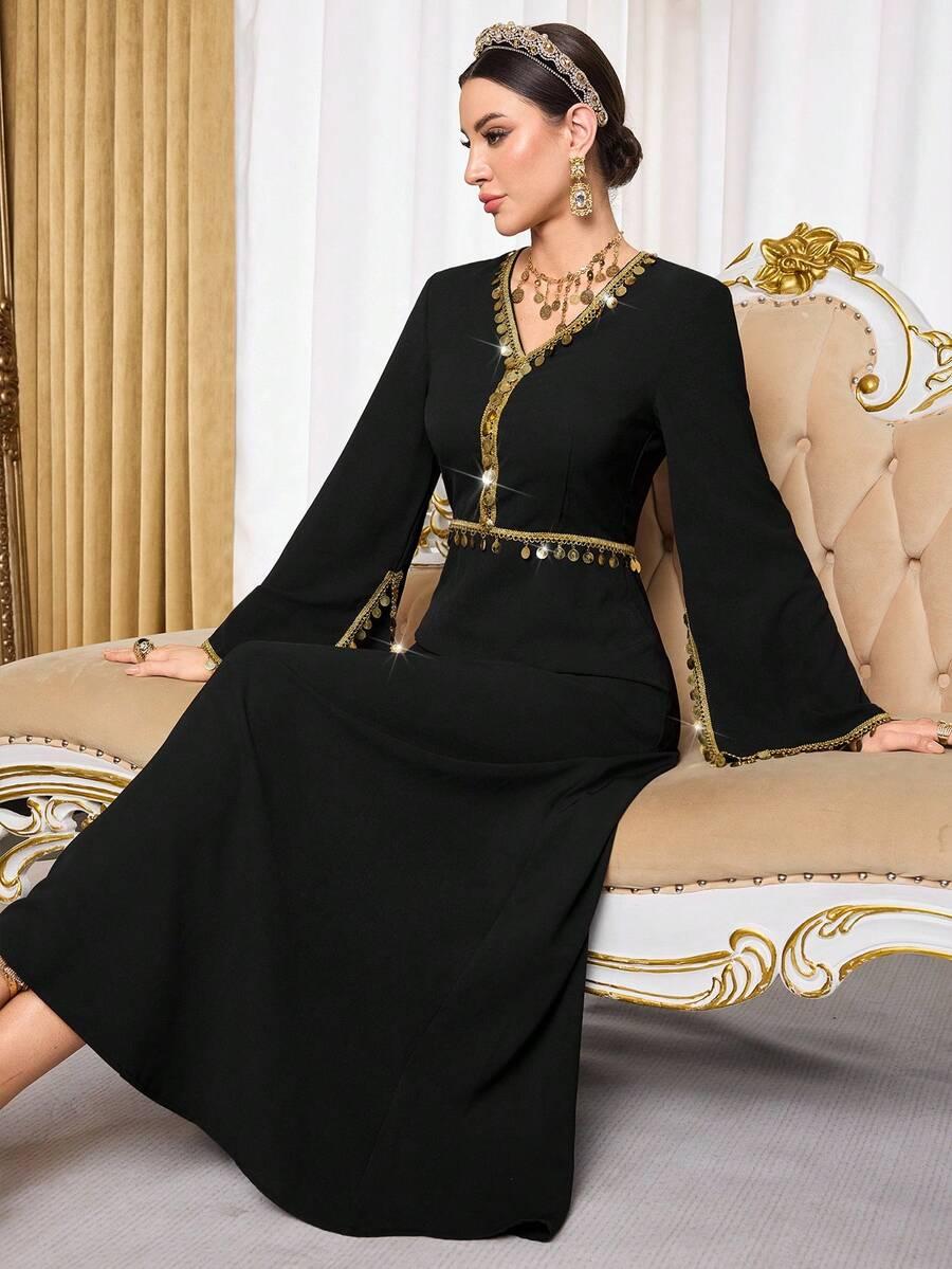 czarna sukienka maxi