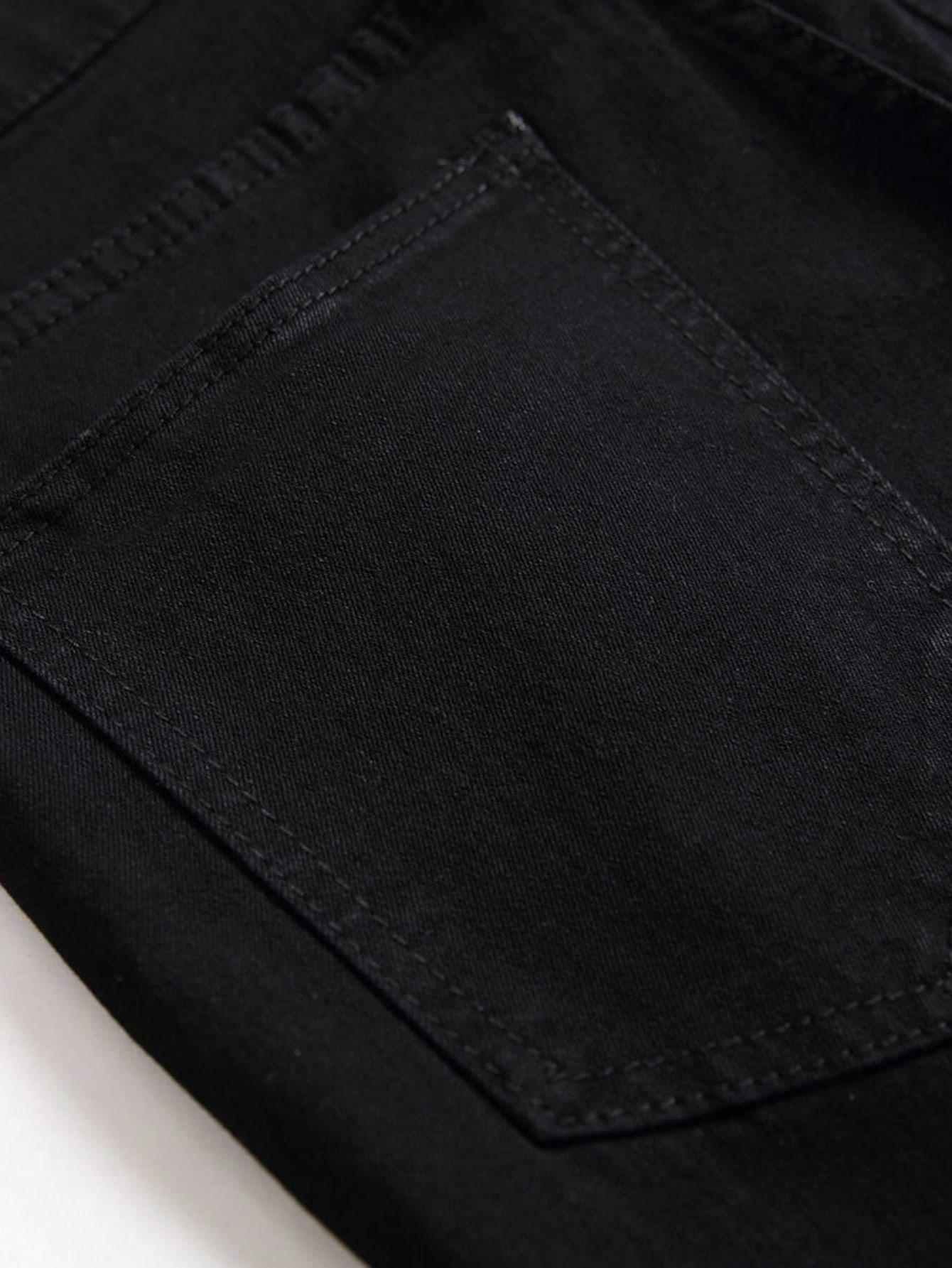 CZARNE SPODNIE JEANS 