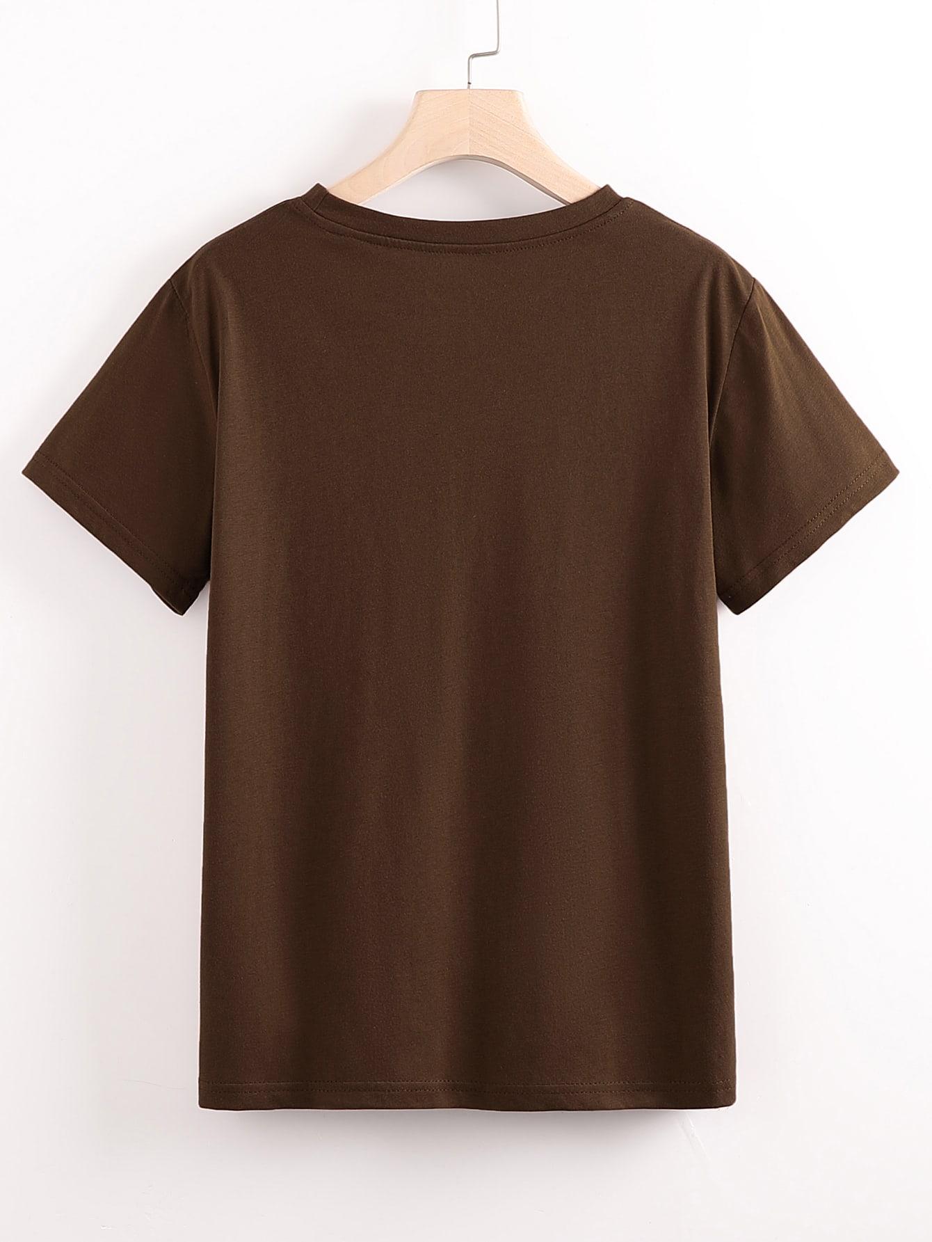 T-SHIRT DAMSKI BAWEŁNIANY Z NADRUKIEM