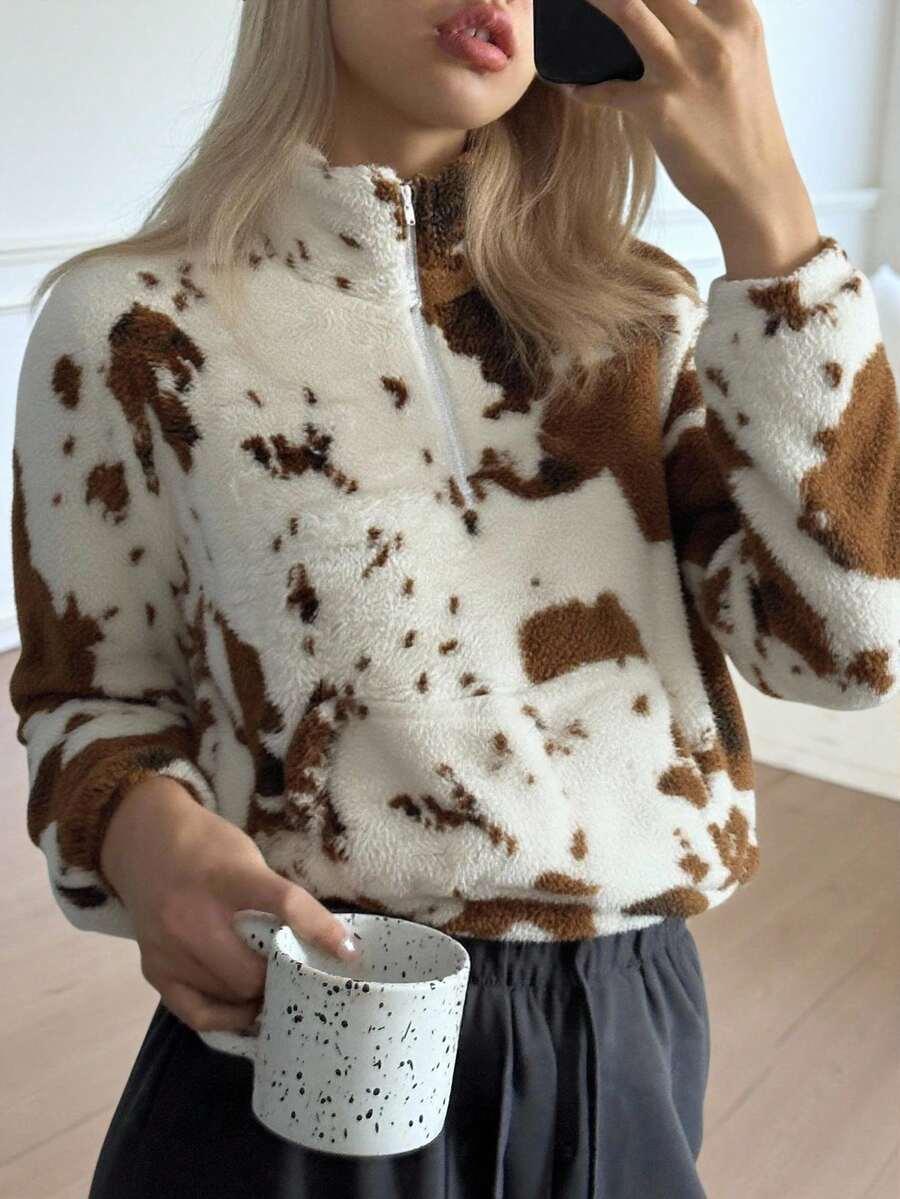 BLUZA ZAMEK ANIMAL PRINT
