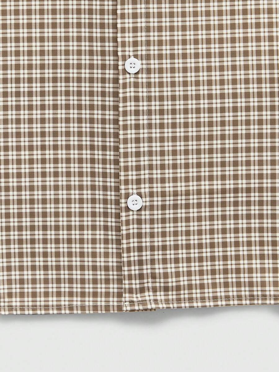 koszula krótki rękaw relaxed fit kratka casual
