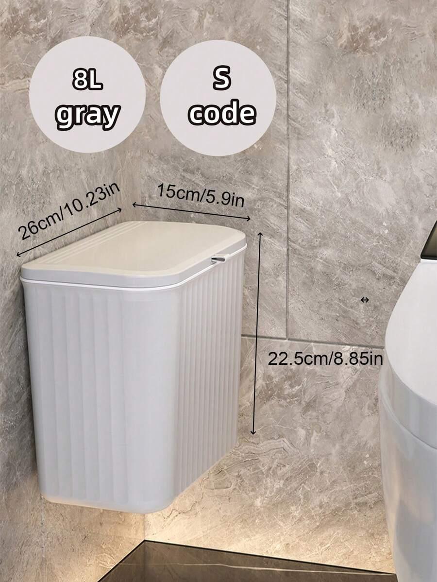 SZARY KOSZ NA ŚMIECI MONTOWANY NA ŚCIANIE