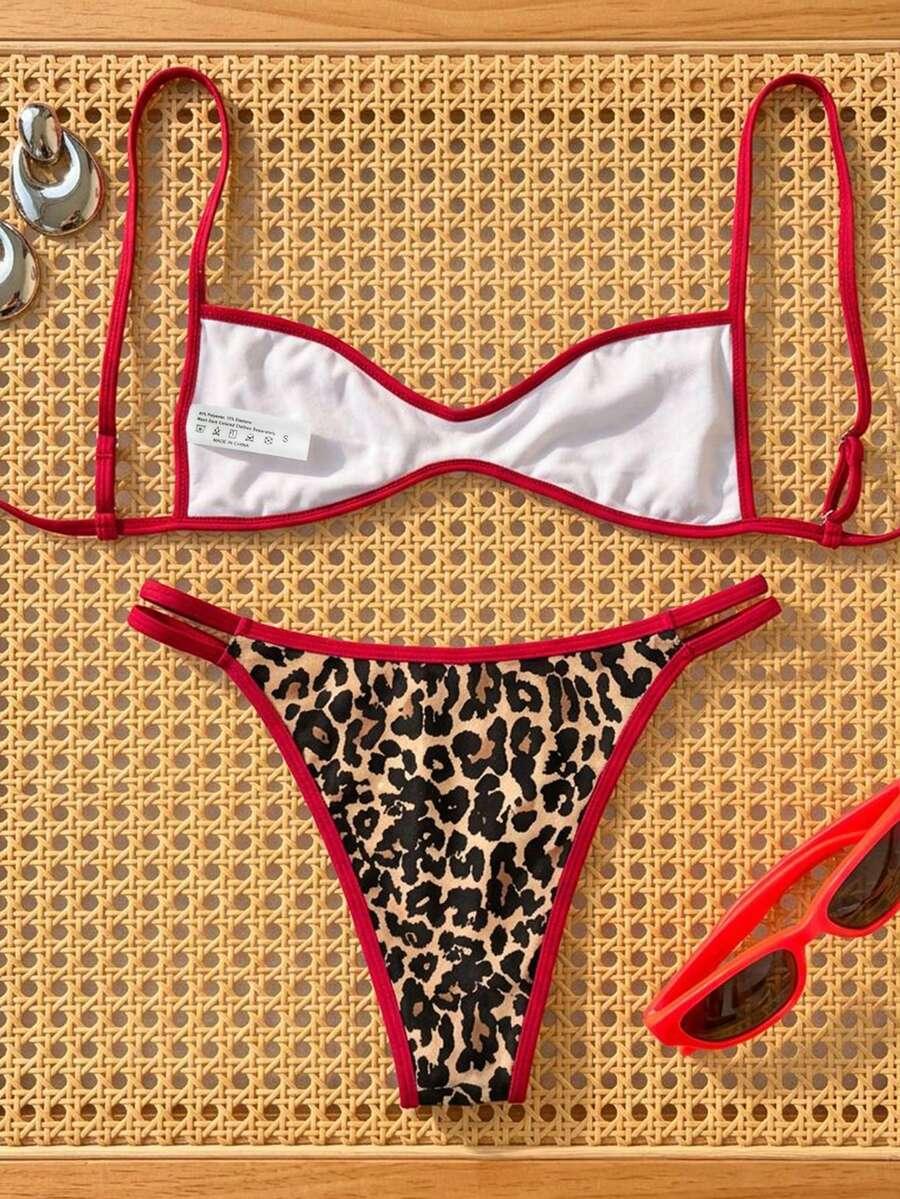 DWUCZĘŚCIOWY STRÓJ KĄPIELOWY ANIMAL PRINT