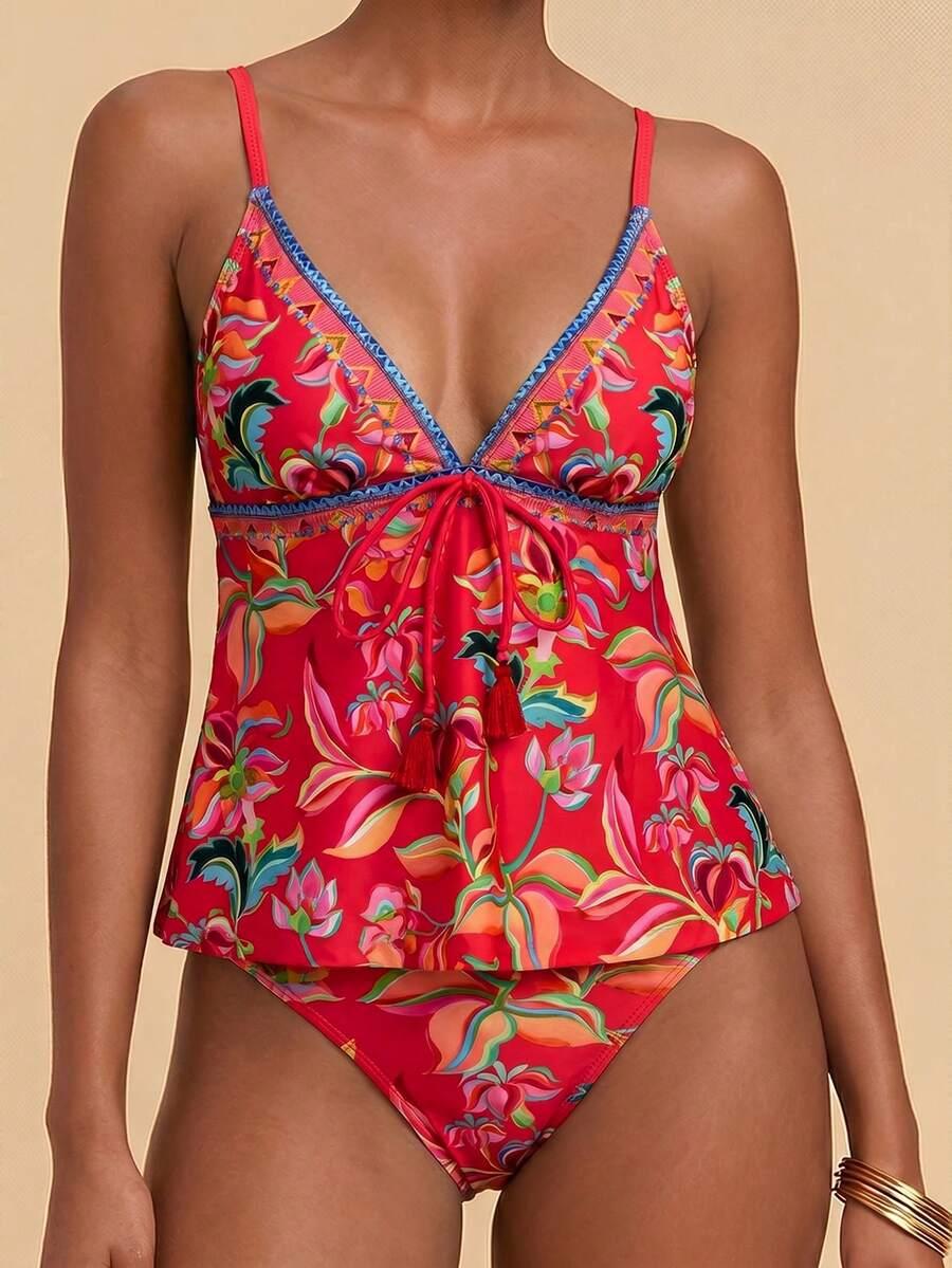 komplet tankini wzór