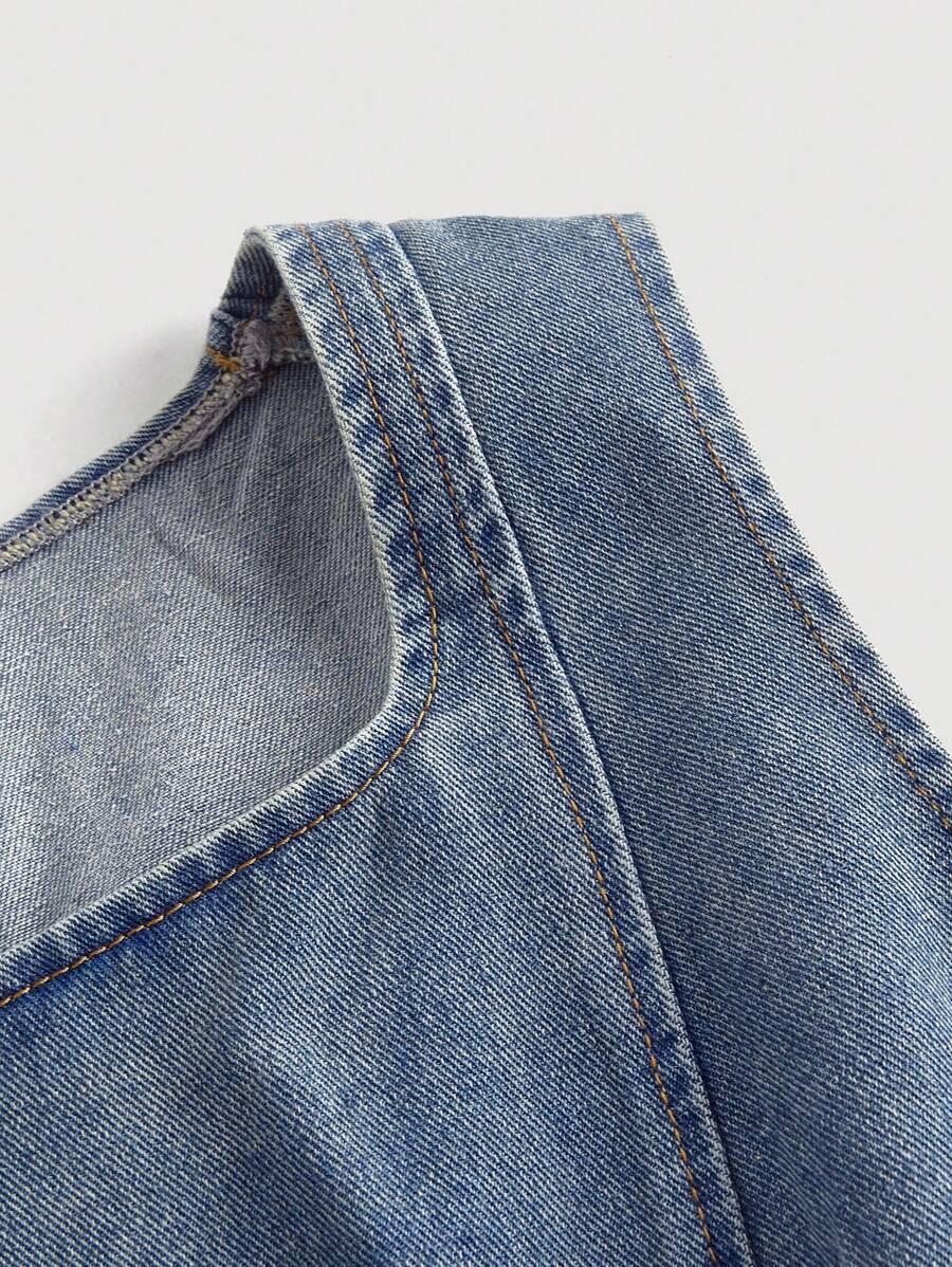 NIEBIESKA SUKIENKA JEANS