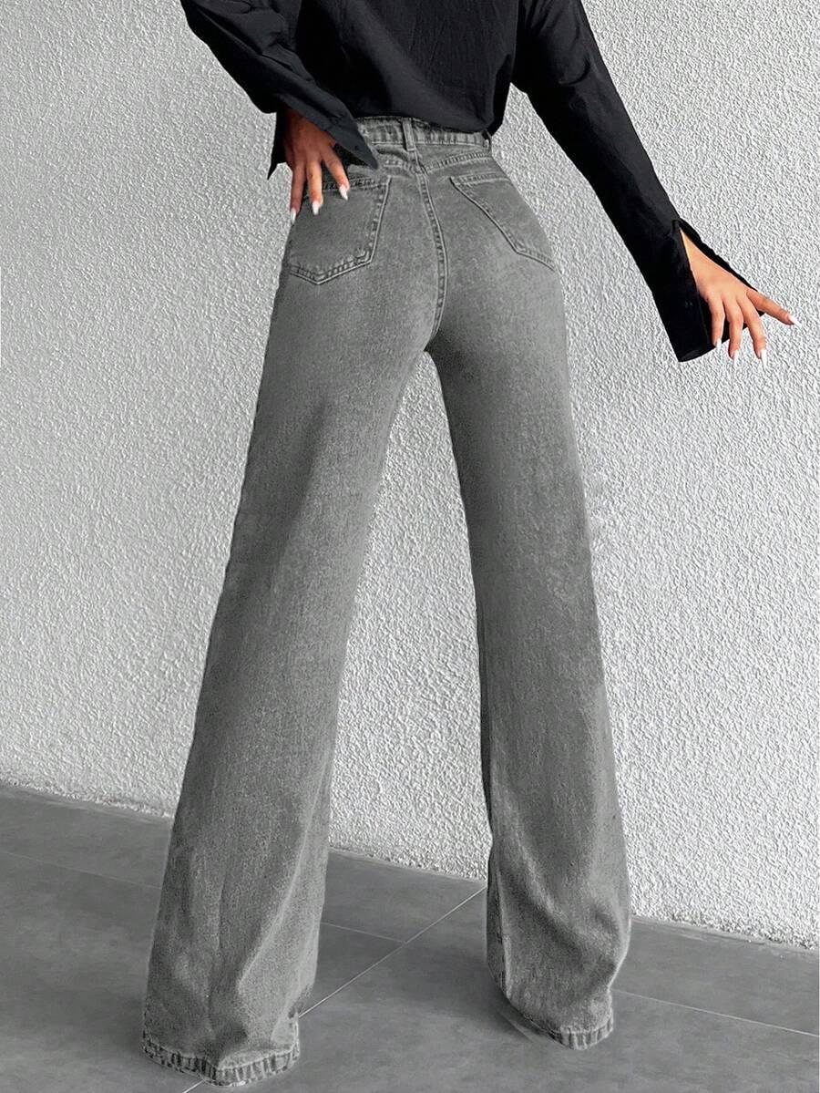 SZARE SPODNIE JEANS 