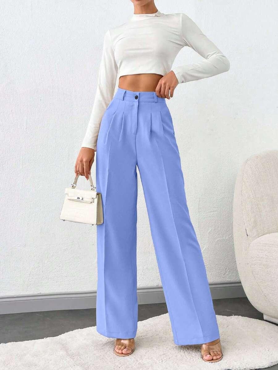 niebieskie spodnie casual