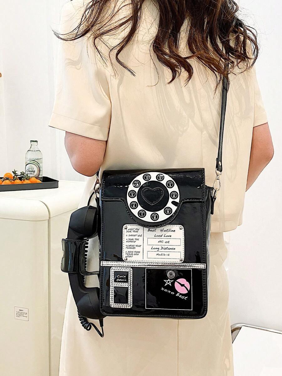czarna torebka telefon