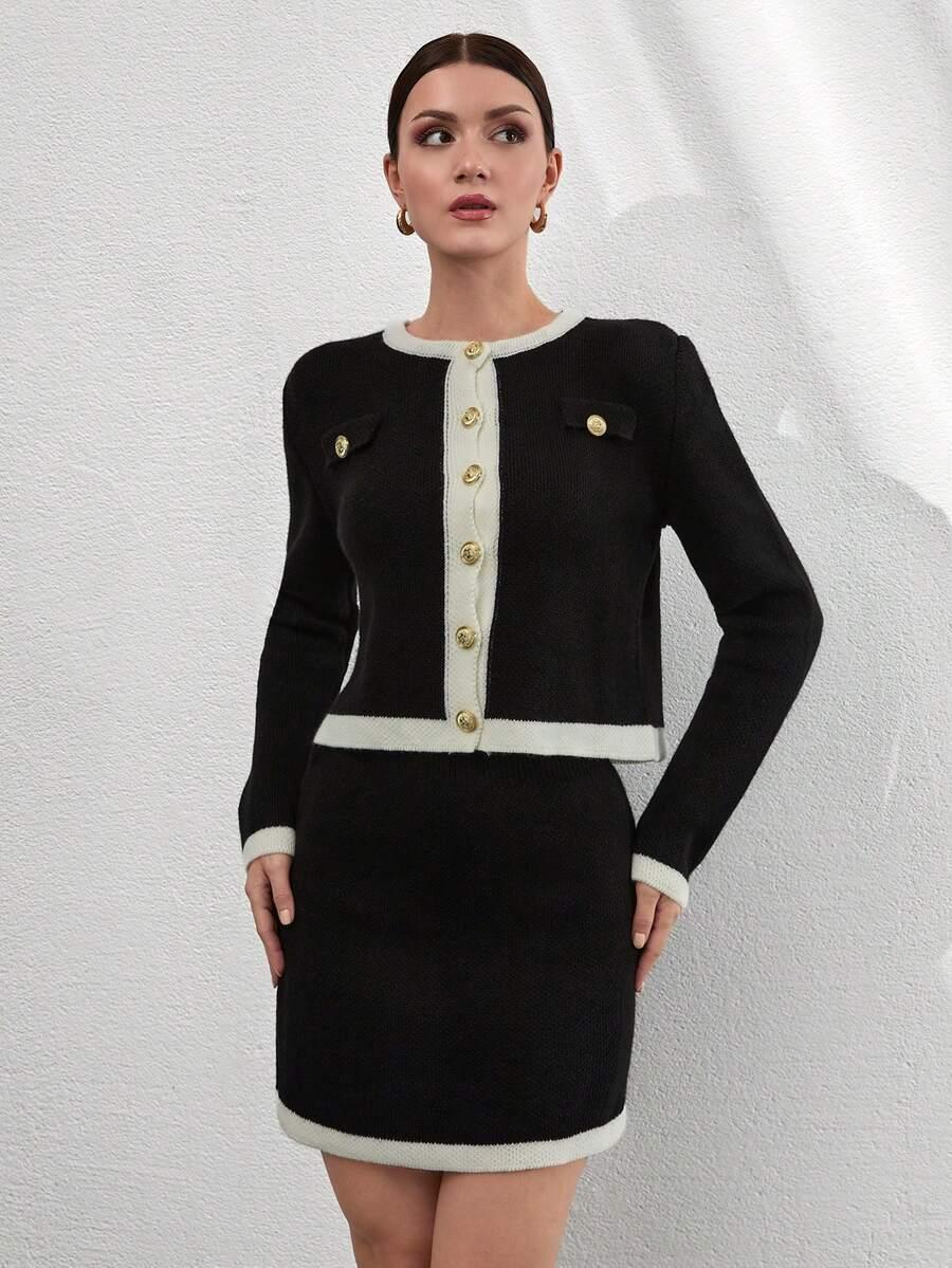 sweter spódnica komplet