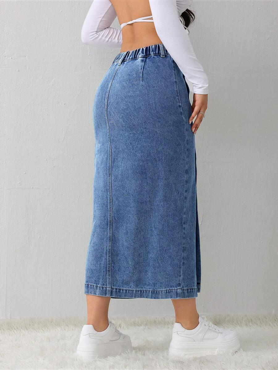 NIEBIESKA SPÓDNICA JEANS