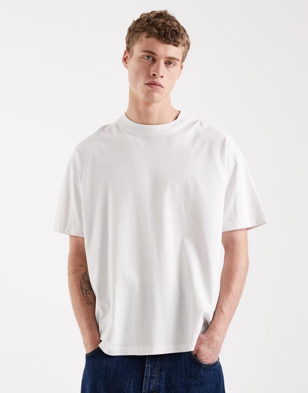 biały t-shirt krótki rękaw