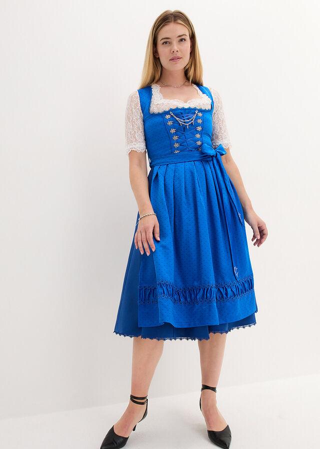 NIEBIESKA MIDI SUKIENKA