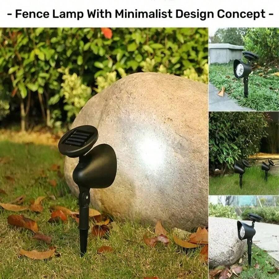 czarna lampa wbijana 2-pack