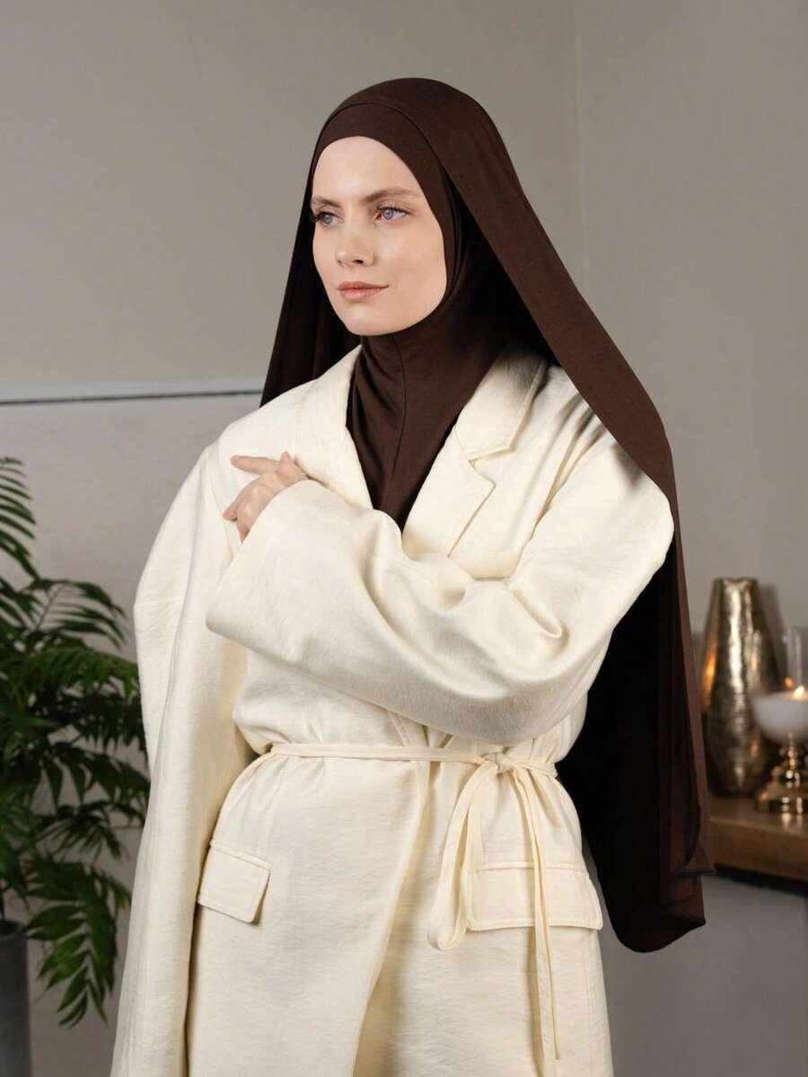 brązowa chusta hidżab 