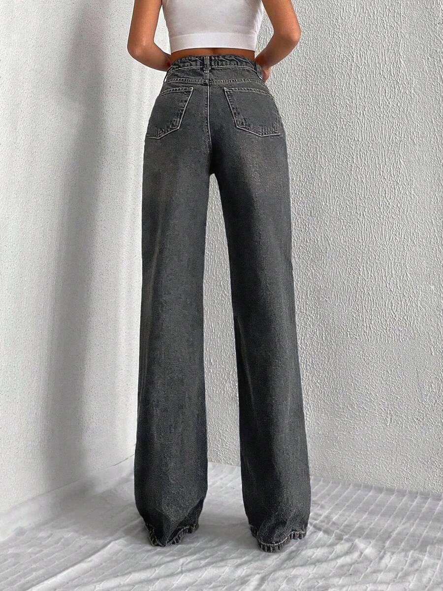SZARE SPODNIE JEANS 