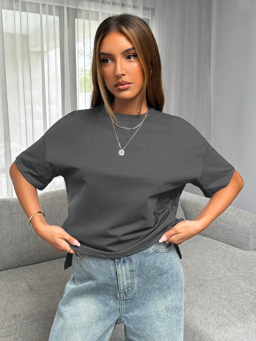 SZARY T-SHIRT BASIC 