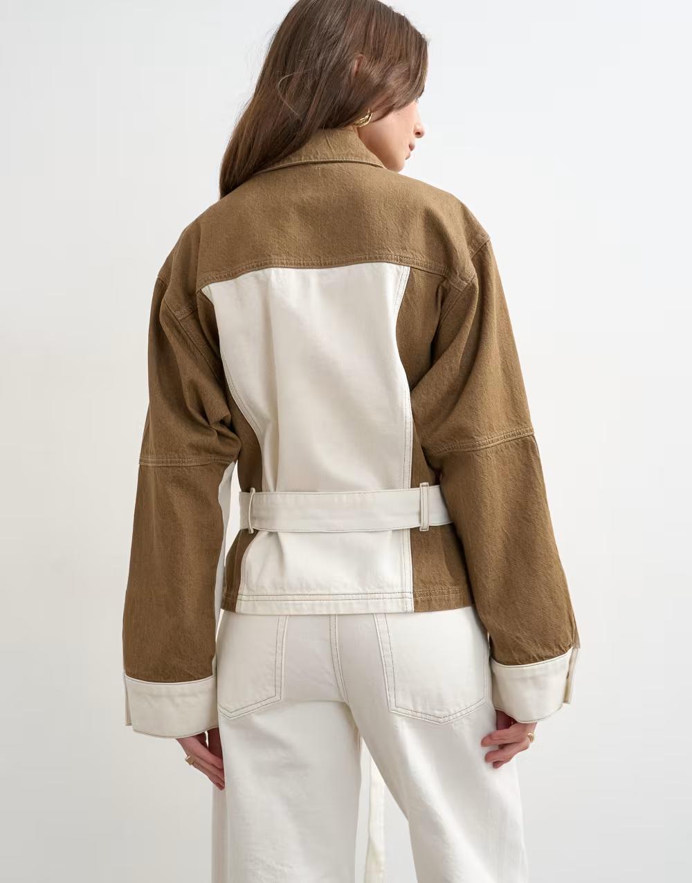 KURTKA JEANS WIĄZANIE ZAMEK