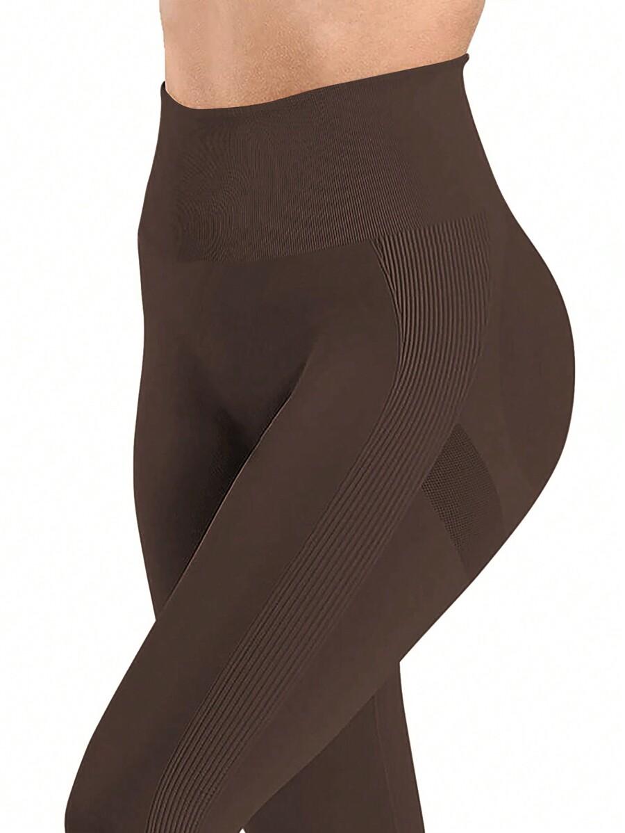 BRĄZOWE SPORTOWE LEGGINSY